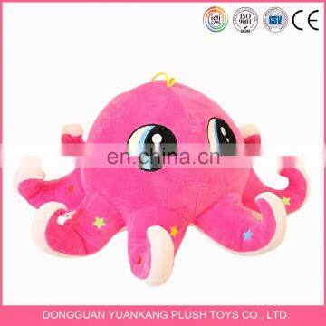 Custom stuffed sea animal pink octopus plush toy