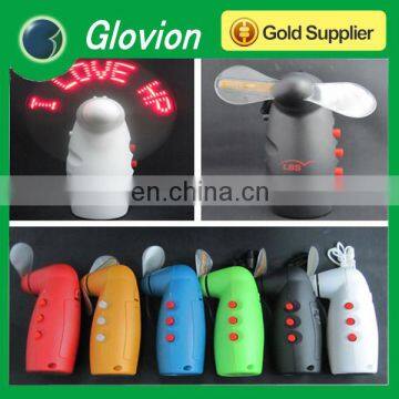 Novelty message fan portable cooling message fan battery operated mini fan promotional item