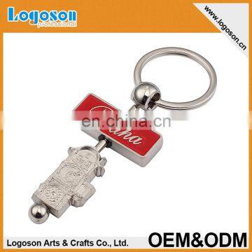 2015 newest novelty gift items custom PRAHA metal spinning keychain