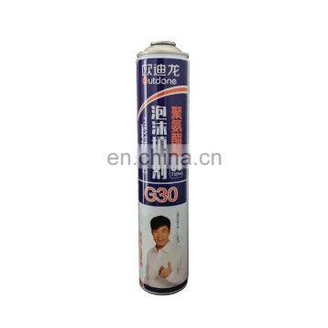 China empty polyurethane foam chemical 750ml and empty aluminum cans for sale