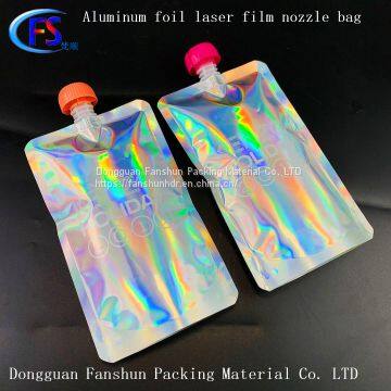 Laser film aluminum foil suction nozzle bag spot transparent upright laser suction nozzle bag food self-reliance suction nozzle