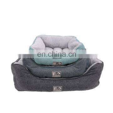 Wholesales Fuzzy Soft Warm Cozy Crown Textile Fabric Dog Bed Pet Bed