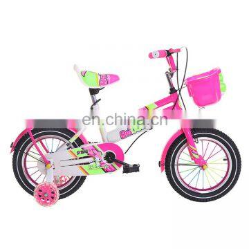 bicycle factory supply high quality child bike with back carrier and basket cheap price of colorful kids bike