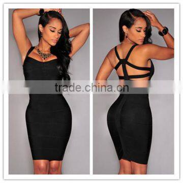 Hot Selling Hot Selling 2015 Sey V Neck Backless Bodycon Bandage Dress New Arrival Ladies Girls Knitted Elastic Elegant Designer