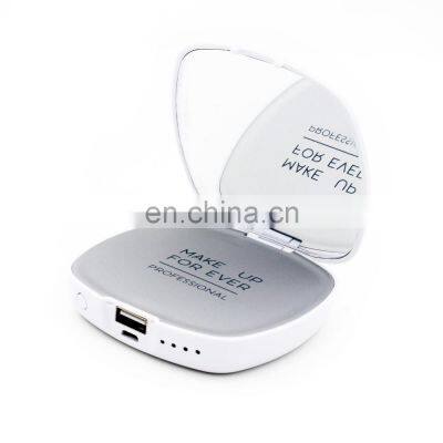 private label power bank female make-up mirror power charger handy power bank charger 2200