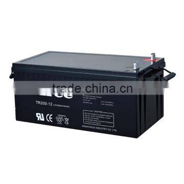 Maintenance-free Deep Cycle AGM Battery for Solar System/UPS/High Capacity 12V 200AH