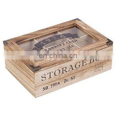 Hot sale custom size luxury packaging gift wooden tea box