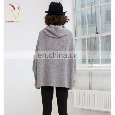 Cashmere Shawl Collar Fashion Poncho Plain Sweater Crochet Cardigan photo-3