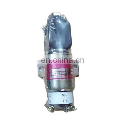 Excavator Fuel Stop Solenoid Valve 1751-2467UIB1S5A 3864274 R210-7 Fuel Shutoff Solenoid Valve