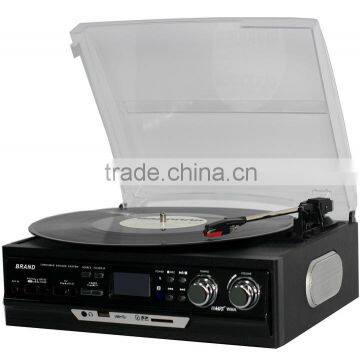 USB Turntable Player and Converter, Hot Sale Bluetooth Vinyl Suitcase Style Turntable