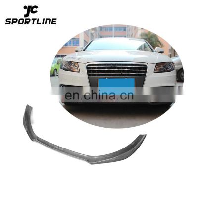 Carbon Fiber Black Car Front Bumper Lip Spoiler for Audi A4 B8 2009UP