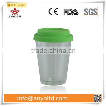 Silicone lid plastic tumbler