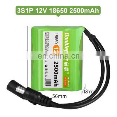 Manufacturer Supply DIY 3S1P 18650 Rechargeable 12v 2500mah Lithium Ion Battery photo-3