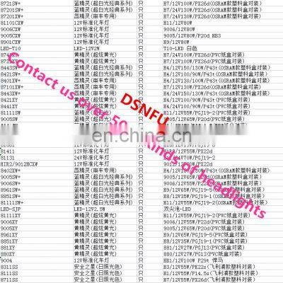 DSNFU High Quality Headlights h1 h3 h4 h7 12v Car Lamp Brake Lights Turn Signal Tail Light ISO 9000 Emark OEM Original Factory