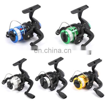 Low Price Size 200 Plastic base 6 colors with fishing line Spinning Fishing Reel