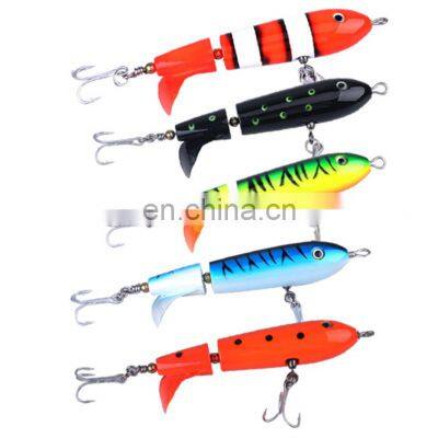 180mm 65g GT Topwater Lures Wooden Pencil VMC Hooks Saltwater Lures Tail Totor Spin Whopper Plopper Bait