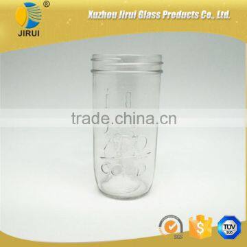 20oz High Quality Mason Jars With Embossment