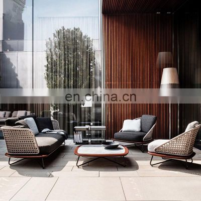 Balcony rattan leisure chair courtyard outdoor rattan sofa