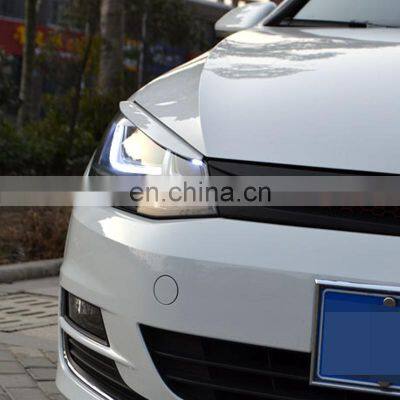 Hot sale 2 pcs Headlights Eyebrow Eyelids ABS Chrome Trim Cover for Volkswagen VW Golf 7 MK7 GTI R Accessories Car Styling