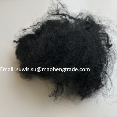 2.5d/3d *32/38/44/51/64mm Black Virgin Polyester Staple Fiber Factory Cheap Price