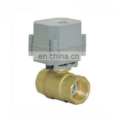 COVNA 1/4 inch 2 Way 12V DC 2PC Brass Automatic Motorized Mini Ball Valve