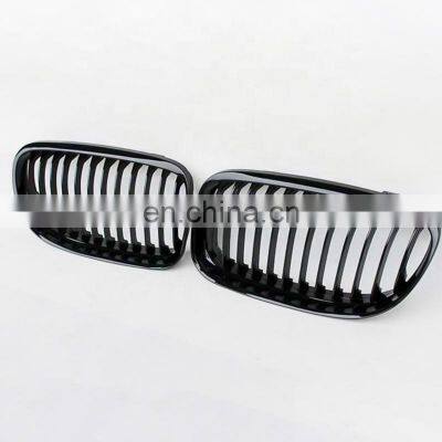 car front grille for BMW four door three series 2008-2011 E90 single line model Bright black tricolor strip dumb black