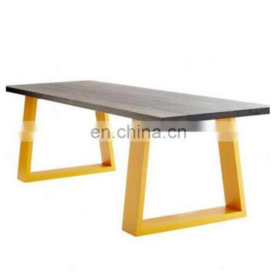 European restaurant solid wood dining table coffee shop long dining table creative table