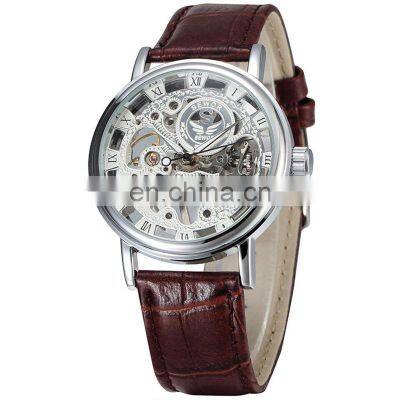 Sewor 605-1 Men Leather Strap Gold Self-winding Watch Understated Luxury Male Mechanical Wristwatch China 2020 Alloy Round SWQ25 photo-4