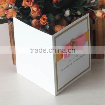 2016 China Wholesale Simple Fancy Paper Pocket Invitation Wedding