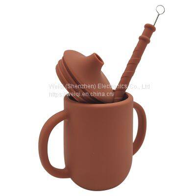 Weiqi Silicone Straw Cups for Kids Toddler Training Drinking Cup With Lid photo-2