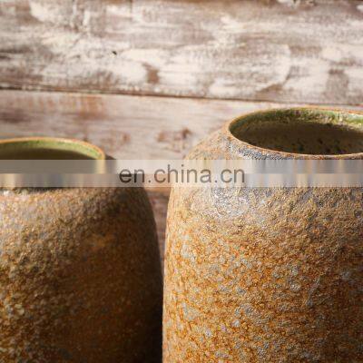 Farm House Style Decorative Clay Ceramic Antique Retro Large Floor Vase photo-4