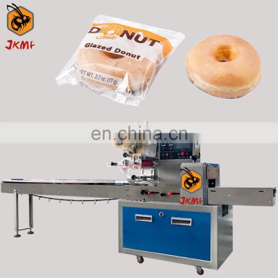 JKMF High Speed Dessert Bread Flow Packing Machine Donut Packing Machine Twist Donut Wrapping Machine