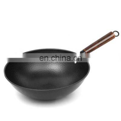 Cast iron stainless pot cooked iron non-stick smokeless coated pot factory direct wok