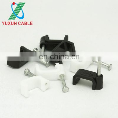 Accessory Wholesale White /Black 10mm Square Cable Nail Clip