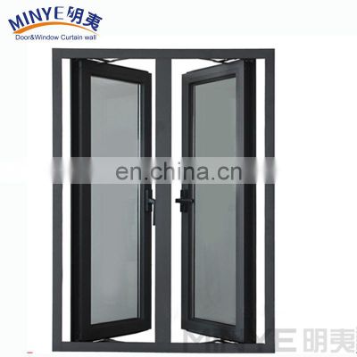 RESIDENTIAL HOME ALUMINUM SINGLE OPEN INSIDE CASEMENT WINDOW,SWING WINDOW ,GLASS OPEN WINDOW WITH HANDLE