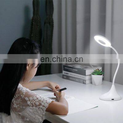 2021 Hot Sale Cute Study Desk Lamp Mini Rechargeable Portable Flexible Lamp For Bedroom Baby Room