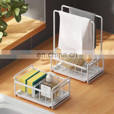 Multi-purpose Storage Holder Organizer Dishcolth Rack Kitchen Basket Sink Towel Sponge Drainer Rack