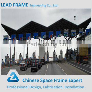 Secure Economical Prefab Steel Space Frame Toll Gate