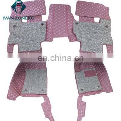 Auto Accessories Vehicle Interior Leather Floor Car Mats 5 Seat Set for Ssangyong Kyron 2007-2015
