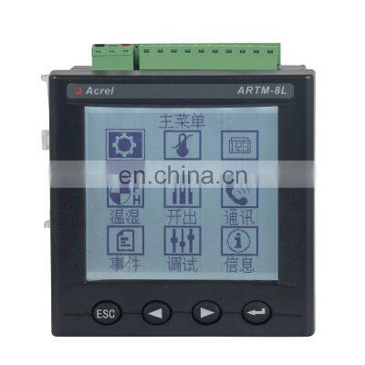 LCD display  auto language set multi circuits temperature measurement ARTM-8L PT100 Input Temperature Monitor In Cabinet