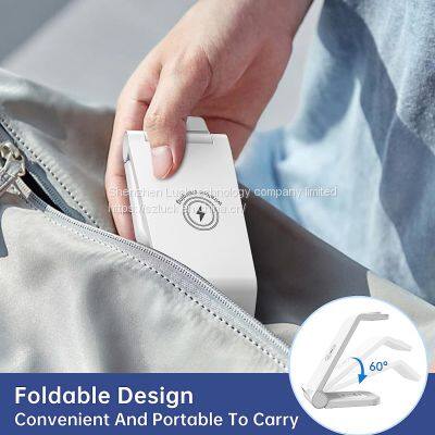 2023 Latest Model Fast 3 in 1 Wireless Charger Stand Dock Foldable Magnetic Quick 23W Support OEM photo-5