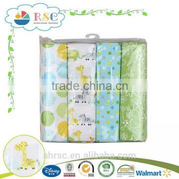 100% cotton comfortable printed patterns baby blanket