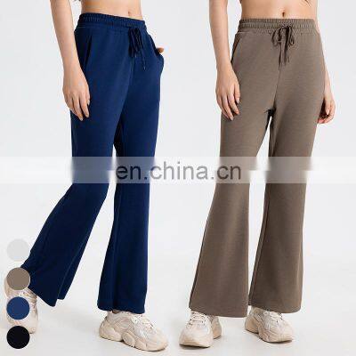 Lifting Bootcut Pant Custom Wide Leg Workout Pants Casual Breathable Fitness Sweatpants Women High Waist Flare Yoga Pants