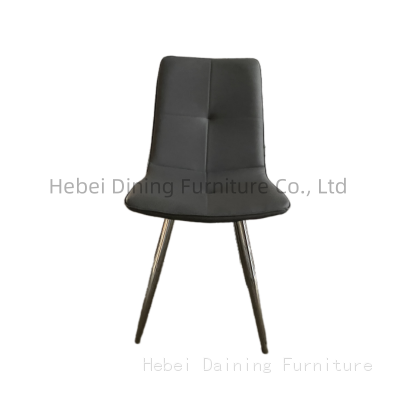 Pu Leather Dining Chair With Metal Legs DC-U83