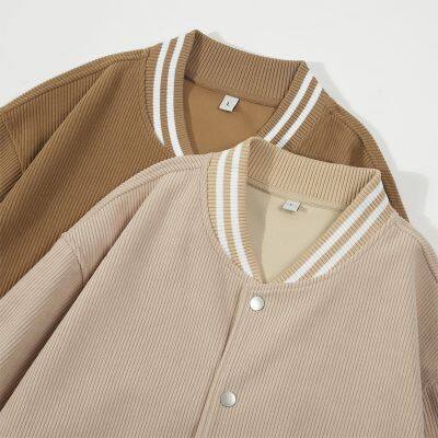 Corduroy Fashion Color Casual Sports Windproof Men's Long Sleeves Loose Jacket photo-5