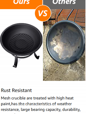 Portable High Quality Fire Pit With Smokeless Wood Burning Feature For Outdoor Patio Garden BBQ Grills Backyard Indoor Use photo-3