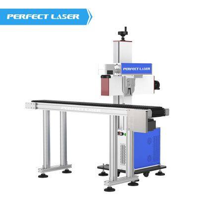Floor type 20w Fiber laser engraver with conveyor for gift pen logo marking