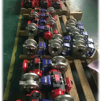 Industrial Pneumatic V-Type Ball Valve with 304/316 Stainless Steel Body for Chemical Industry