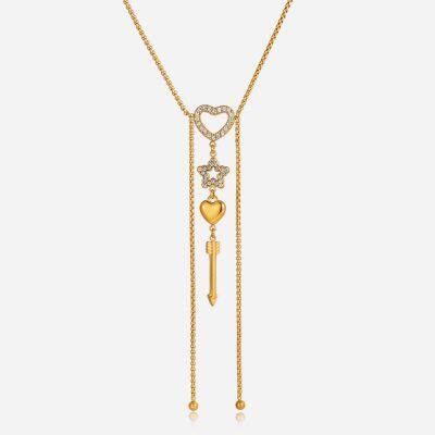 Collier en acier inoxydable 304 avec revêtement PVD en or 18K et finition hypoallergénique