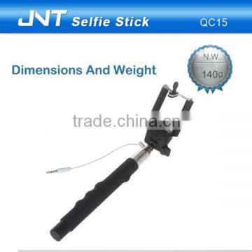 Cable take pole selfie stick ,gift selfie stick ,can print logo on handle QC15